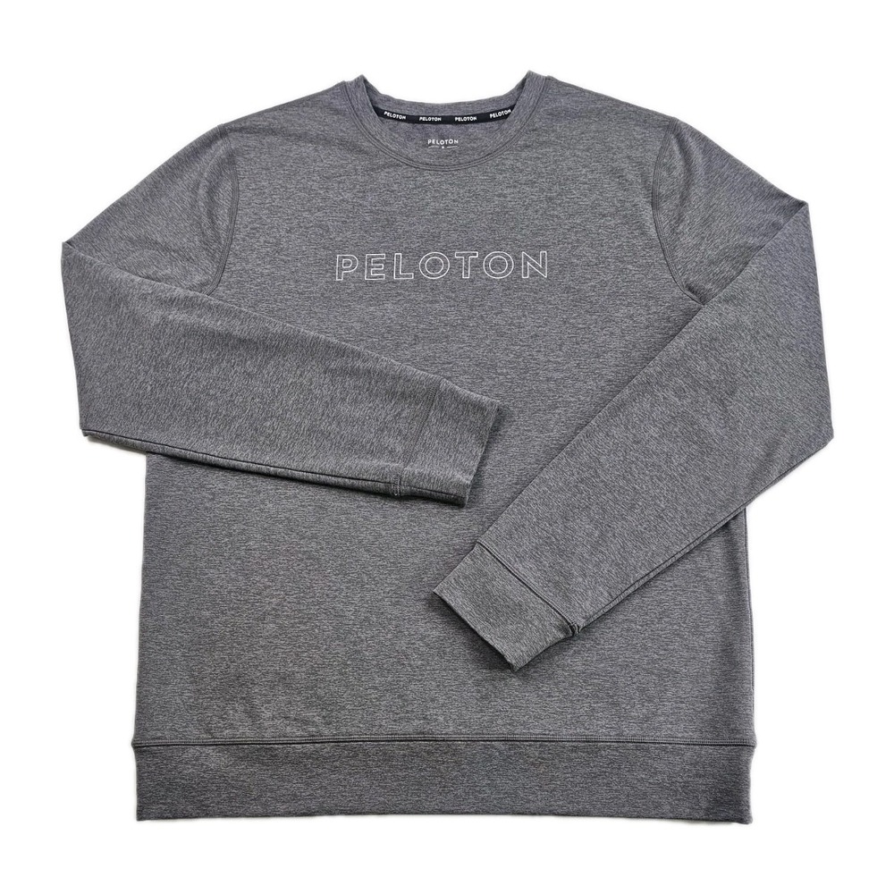 Peloton Men's Dream Blend Sweatshirt M Dark Grey Nylon Blend Stretch Pullover